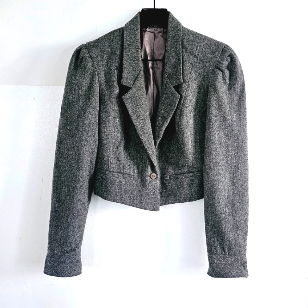 Vintage ILGWU Mg Concepts In Sportswear Wool blend Crop Women's Blazer Size 7
